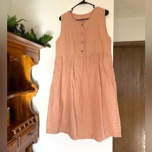 Linen Sleeveless Dress NPL